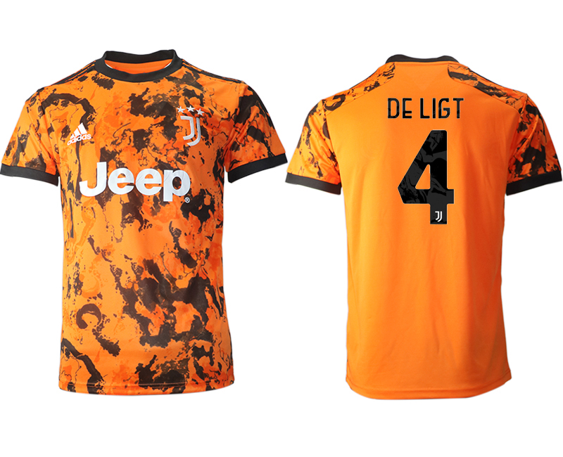 Men 2020-2021 club Juventus Second away aaa version #4 orange Soccer Jerseys
